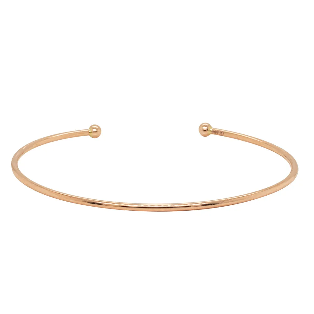 14ct Rose Gold Fine Torc Bangle