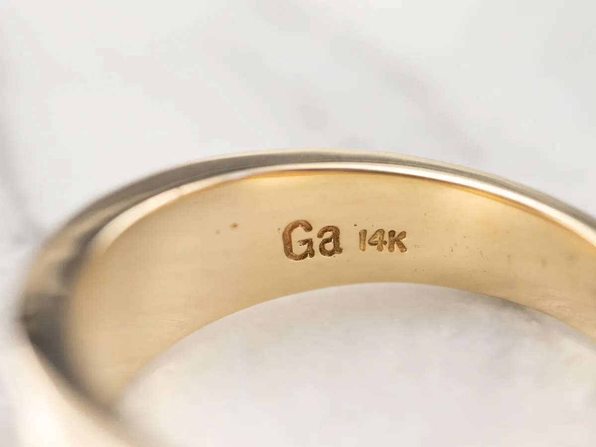 14K Gold Claddagh Band Ring