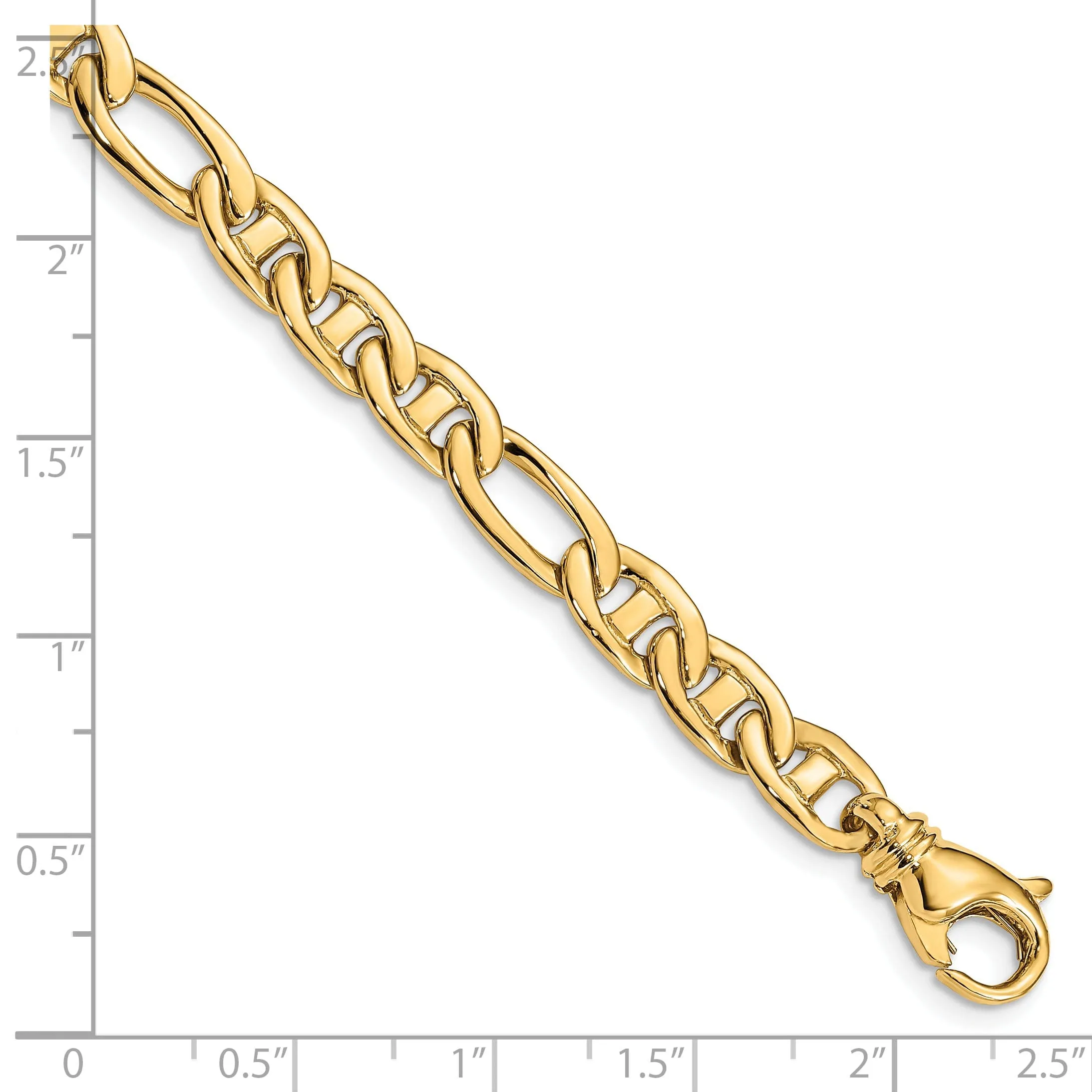 14k Yellow Gold 6.50mm Flat Anchor Link Chain