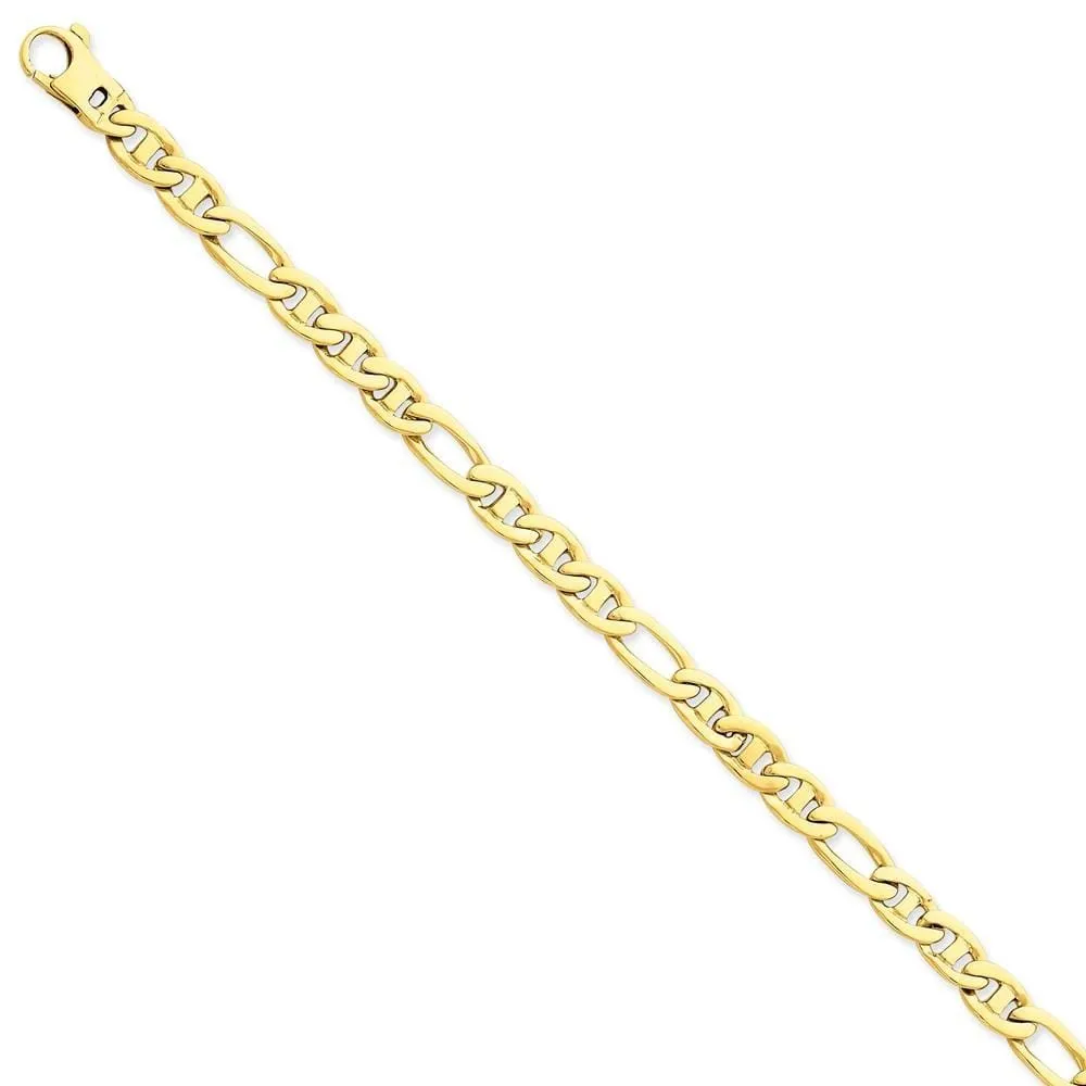 14k Yellow Gold 6.50mm Flat Anchor Link Chain