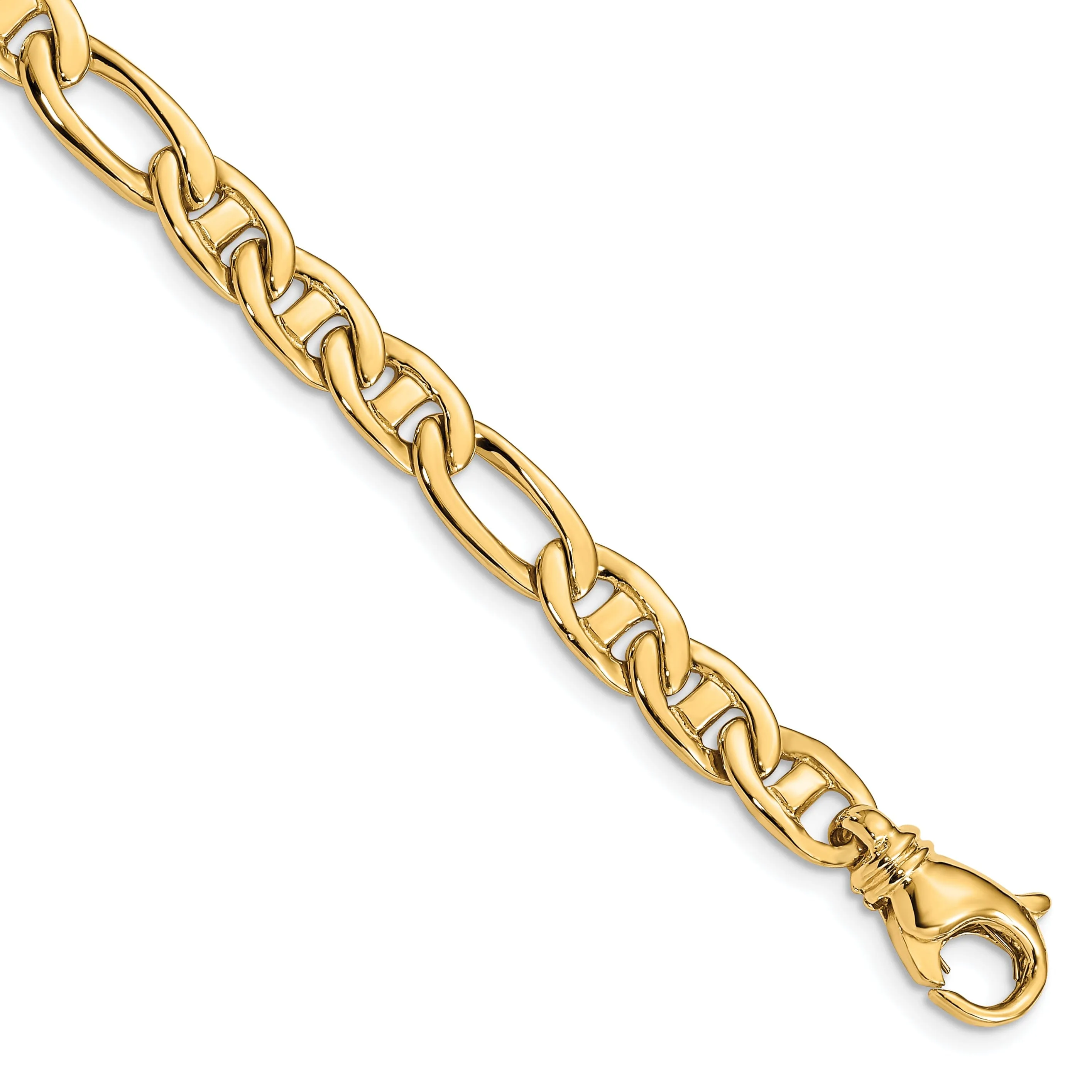 14k Yellow Gold 6.50mm Flat Anchor Link Chain