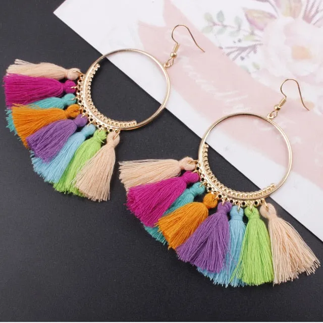 17 colors Tassel Earrings For Women