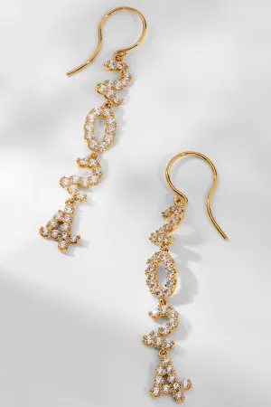 AJOA 2024 PAVE CZ DROP EARRINGS