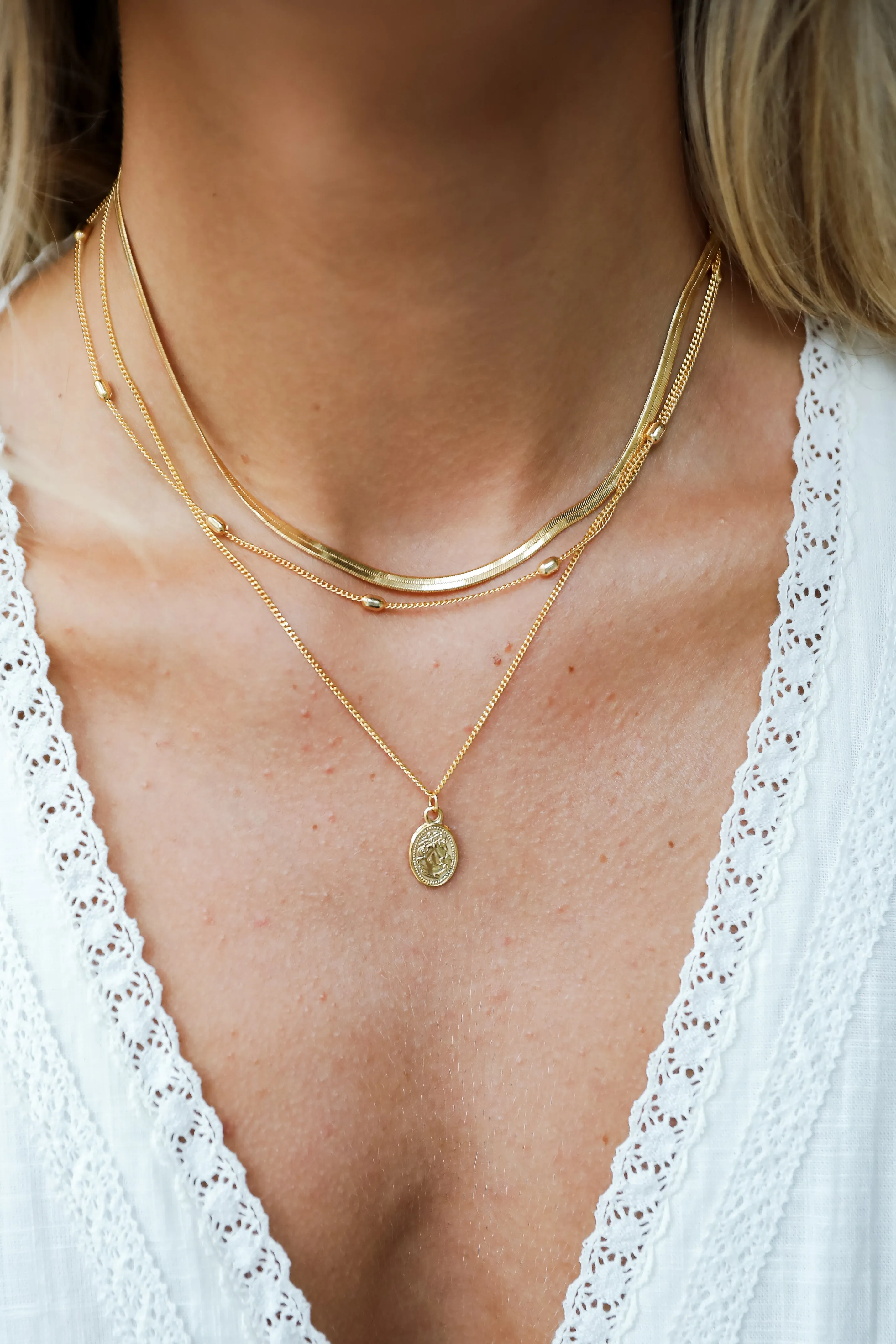 Alison Gold Layered Chain Necklace