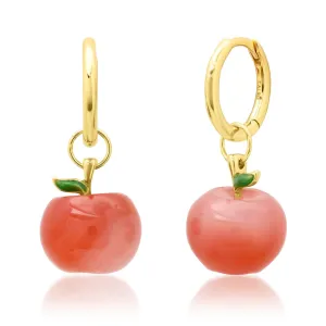 Apple Charm Huggies