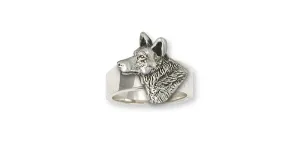 Australian Cattle Dog Ring Jewelry Sterling Silver Handmade Dog Ring ACD3-R