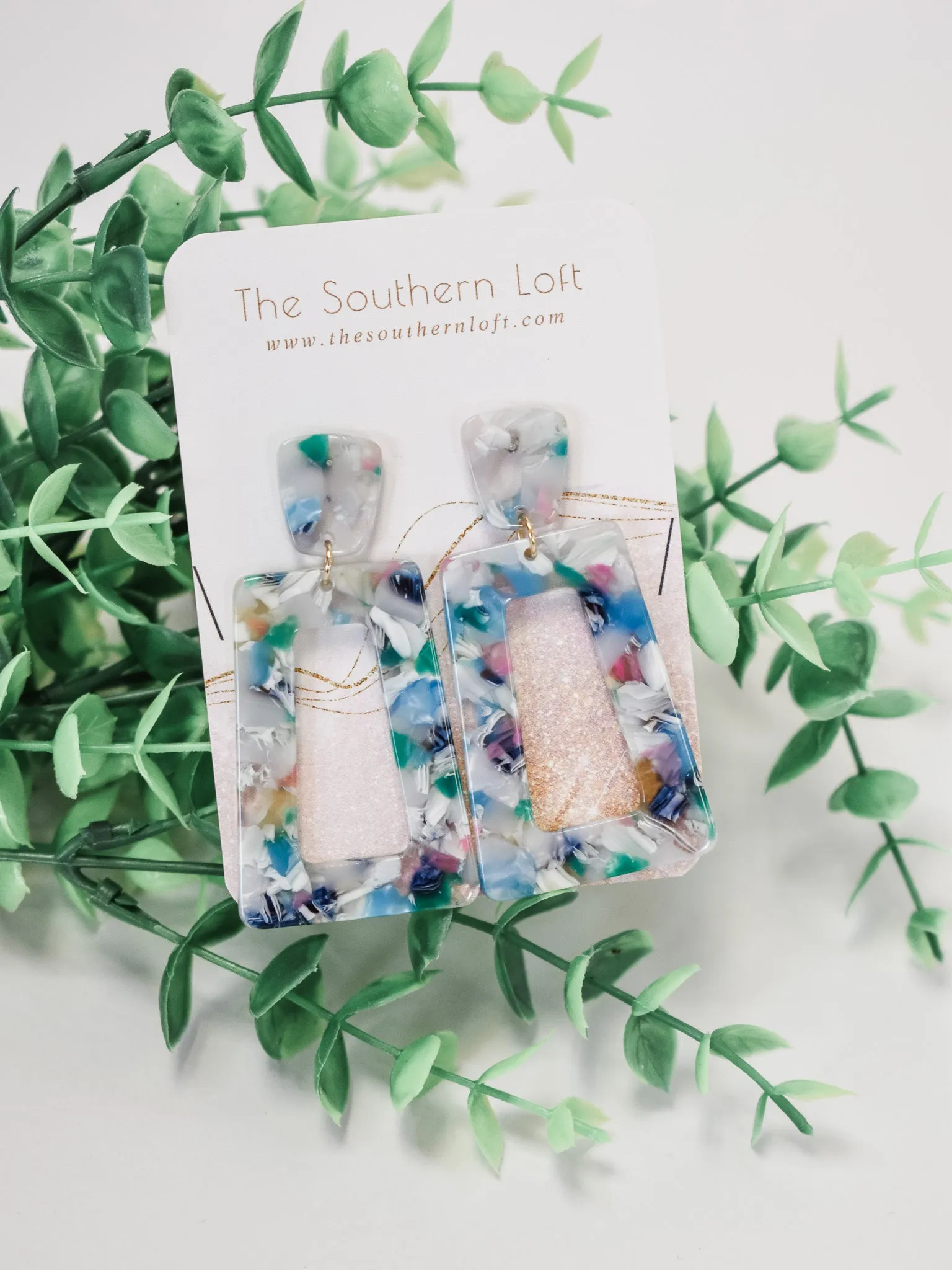 Avery Confetti Drop Earrings