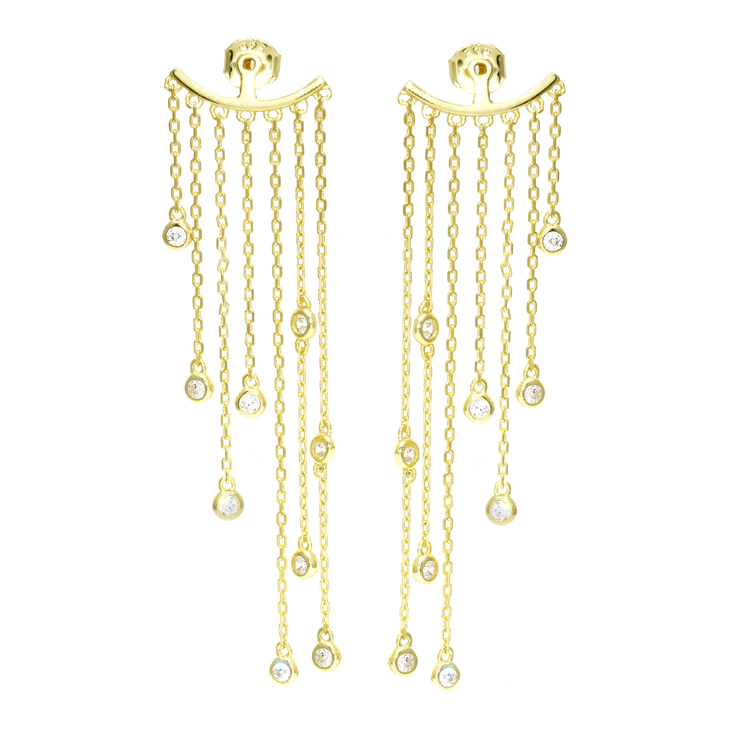 Bezel Fringe Earring Backs