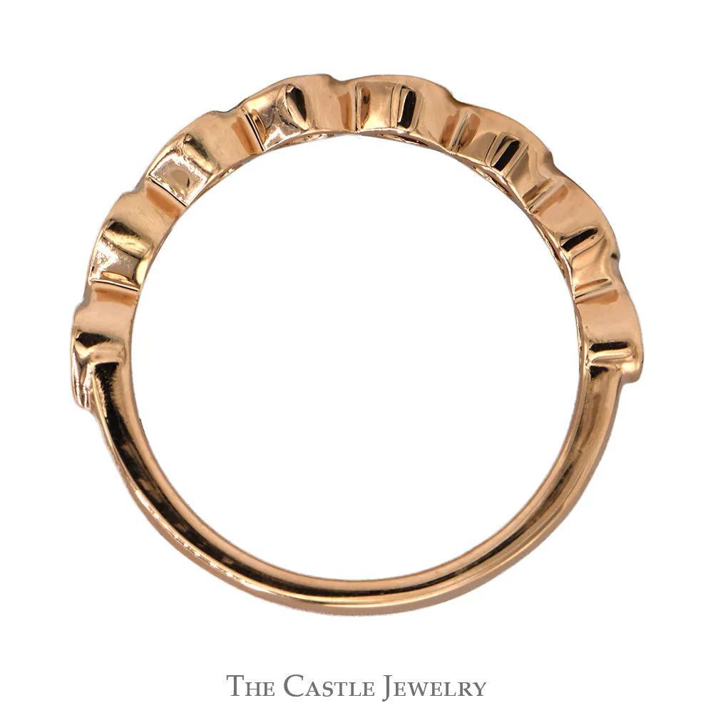 Bezel Set Diamond Stackable Band in 14k Rose Gold