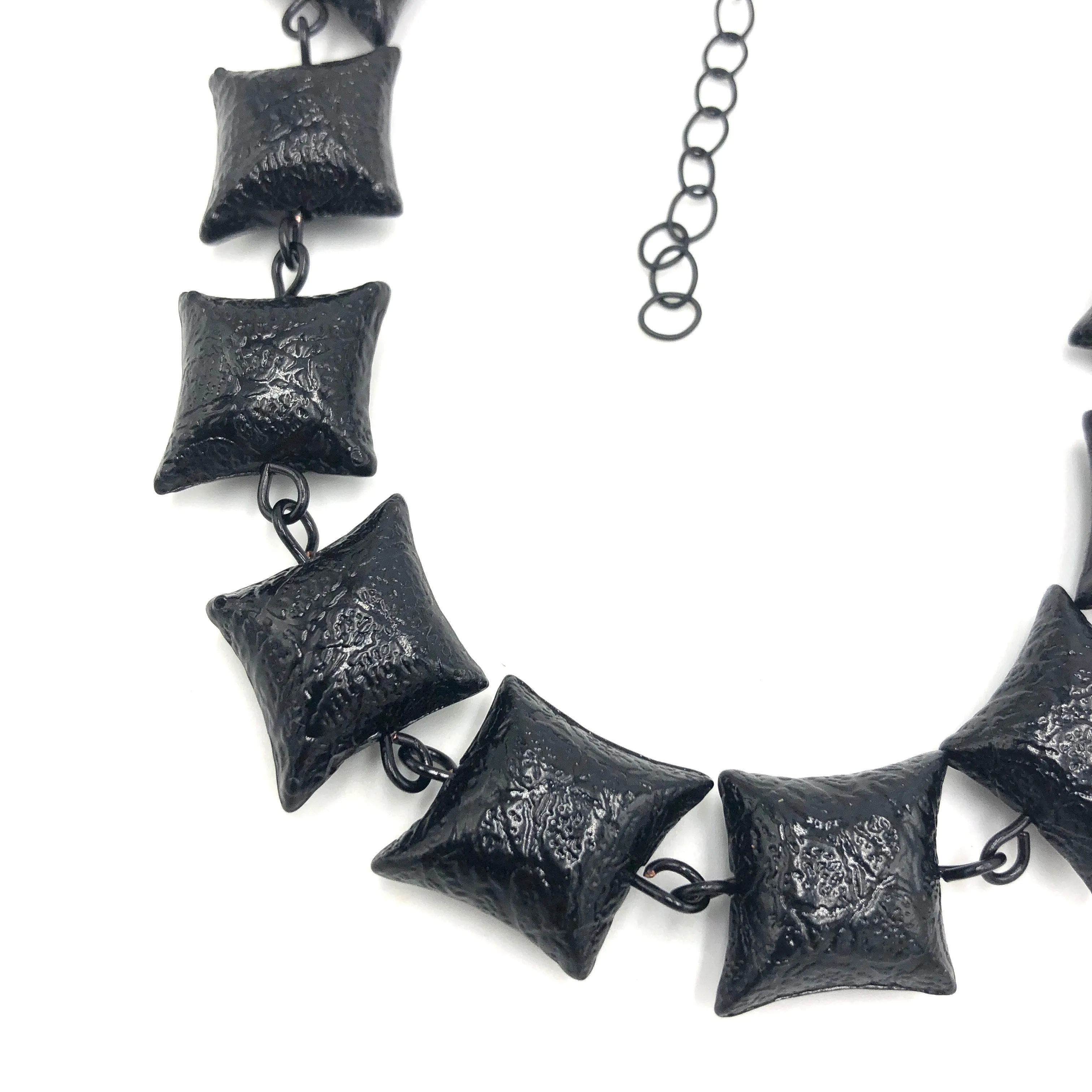 Black Carved Harlequin Amelia Necklace *