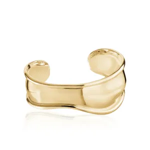 Bold Flat Cuff - Gold