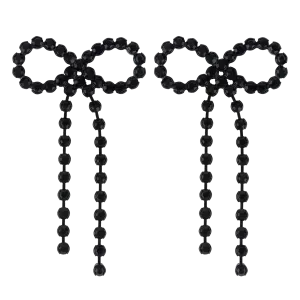 BOW EARRINGS | BLACK