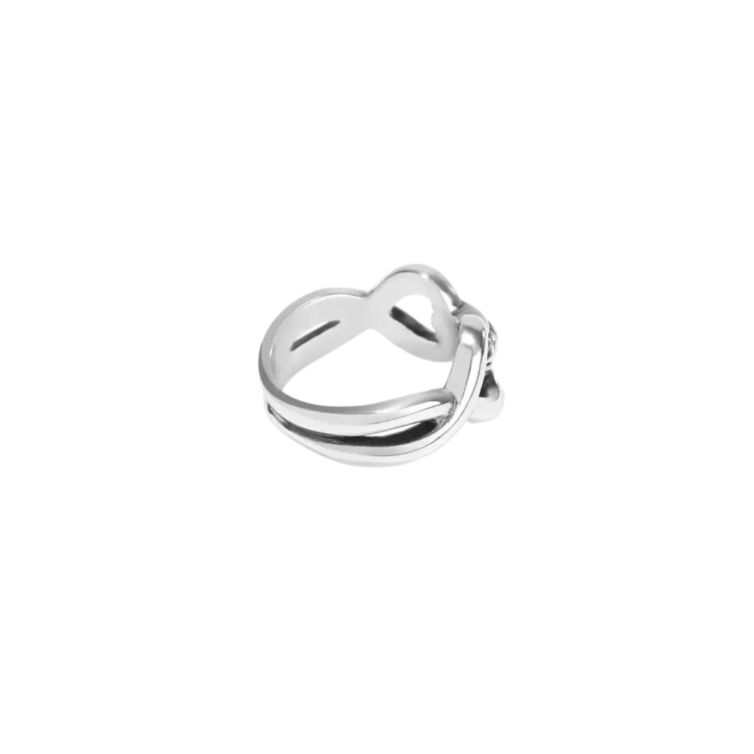 Brighton Women's Interlok Infinity Silver Ring