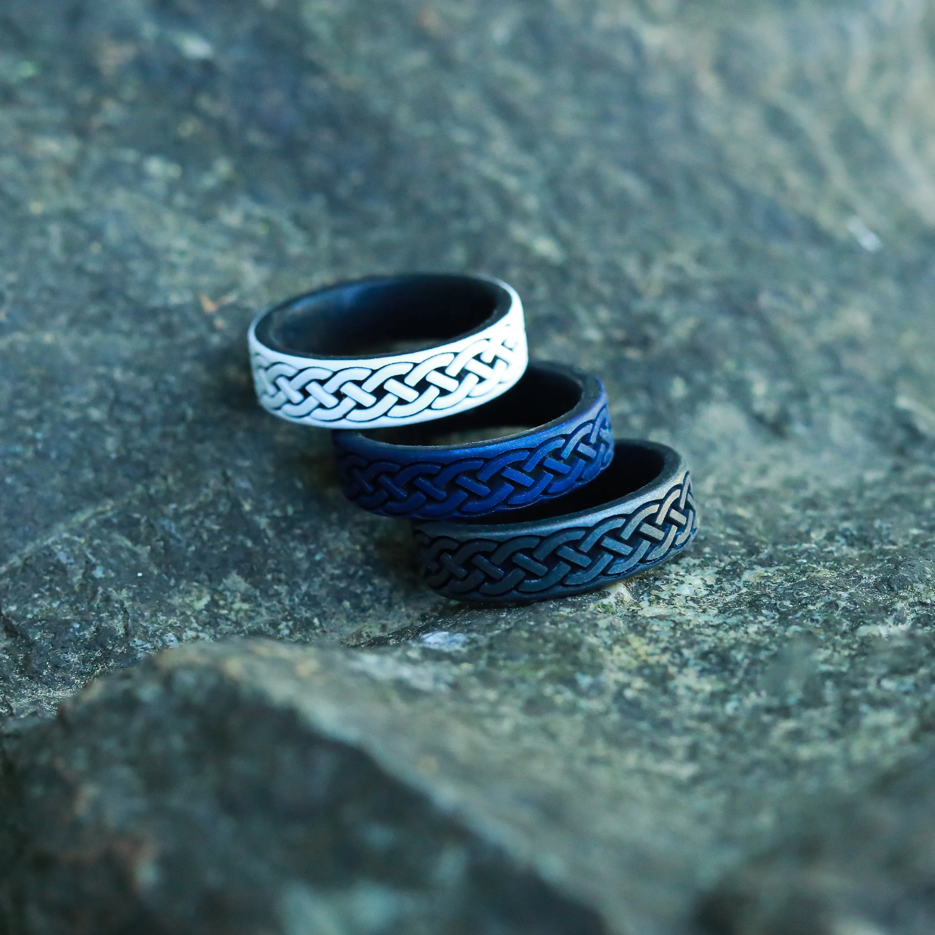 Celtic Sailor's Knot Silicone Ring - Dual Layer Engraved