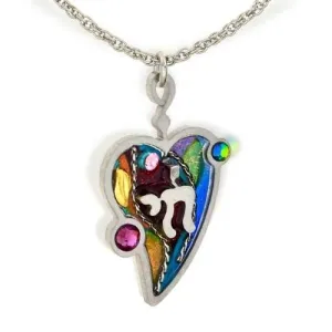 Chai In Heart Colorful Pendant