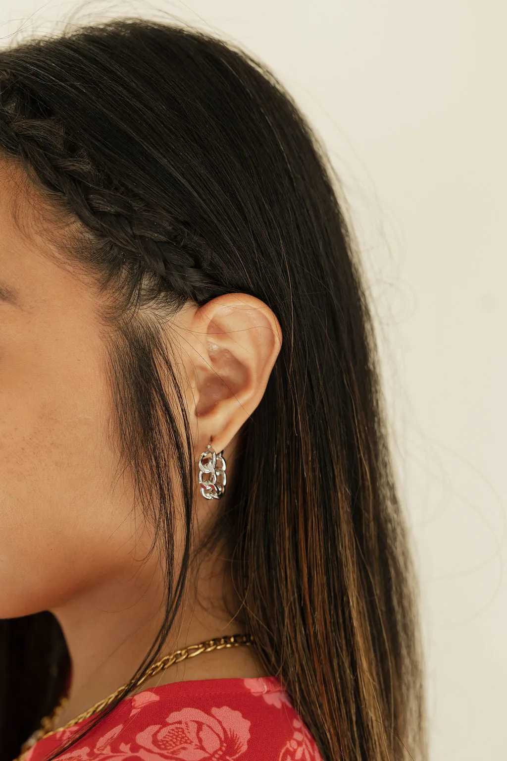 Chain Link Hoop Earrings