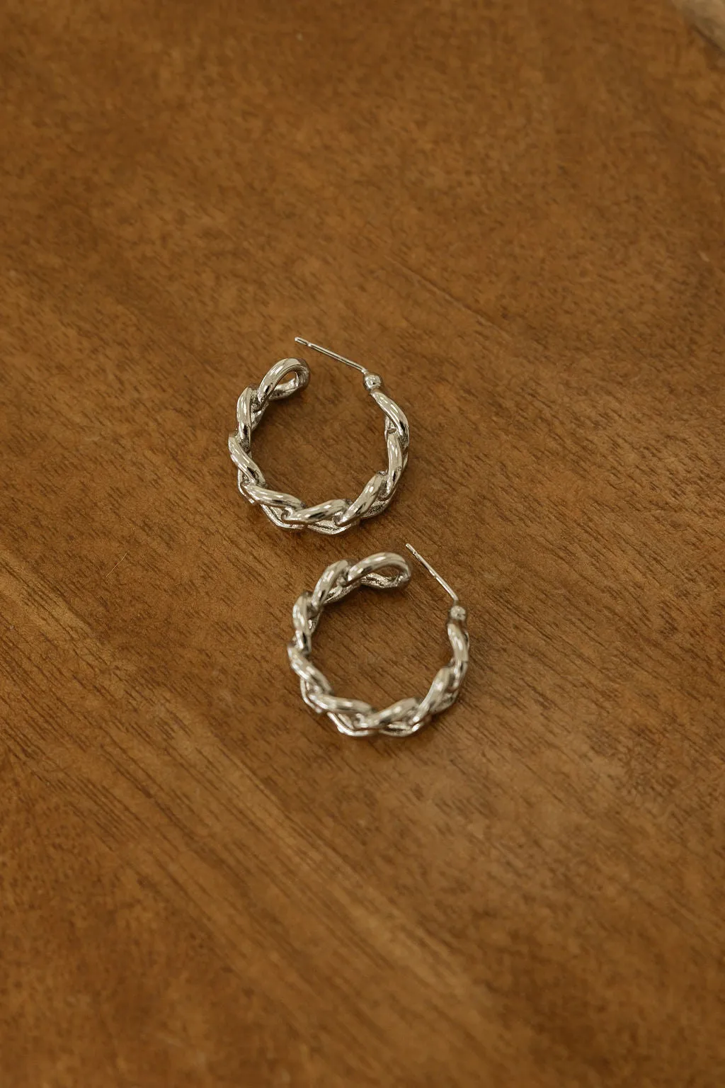 Chain Link Hoop Earrings