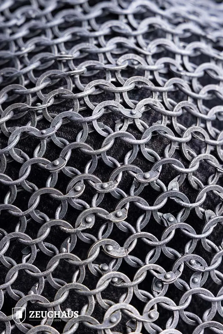 Chainmail Hauberk Roundring Riveted 10mm Aluminium