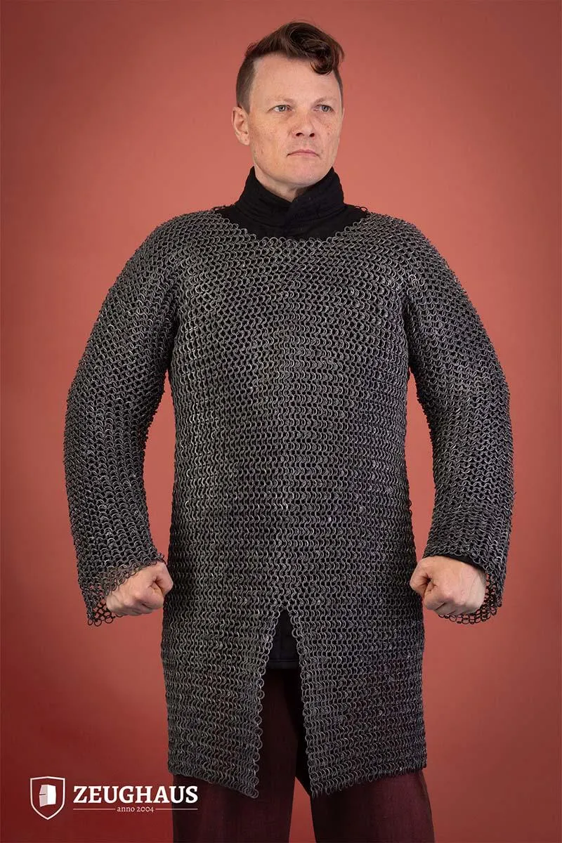 Chainmail Hauberk Roundring Riveted 10mm Aluminium