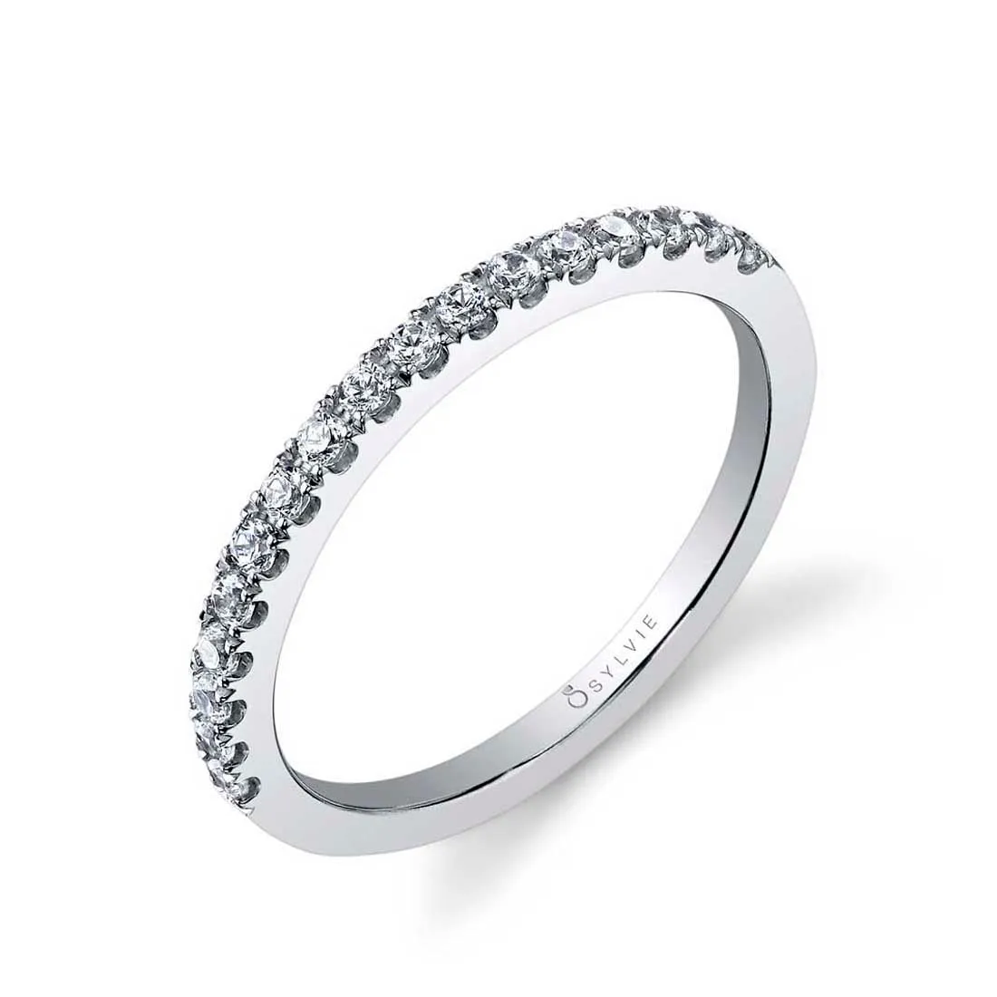 Classic Diamond Wedding Band - Chantelle 18k Gold White