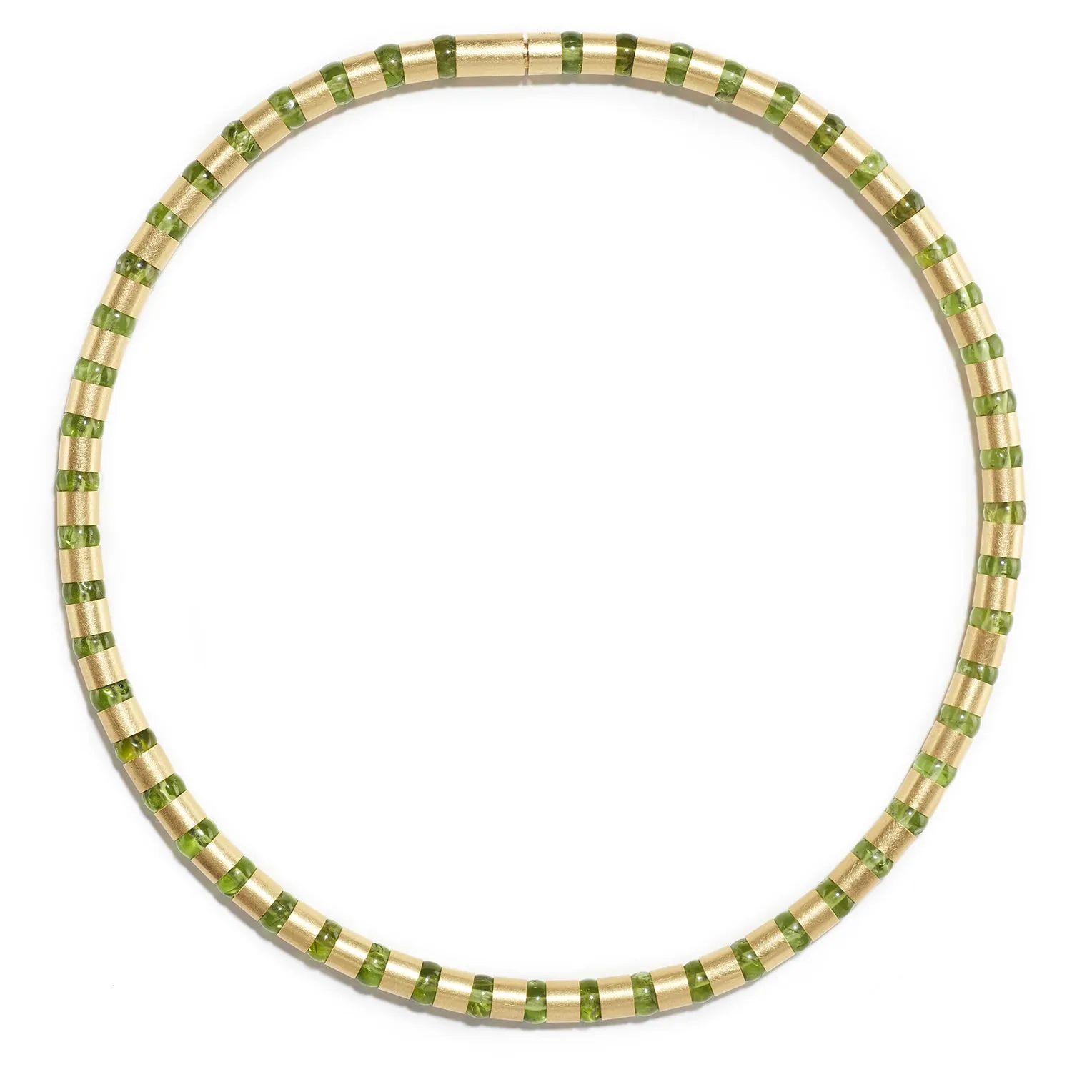 Cleopatra Gold Collier~6mm Peridot