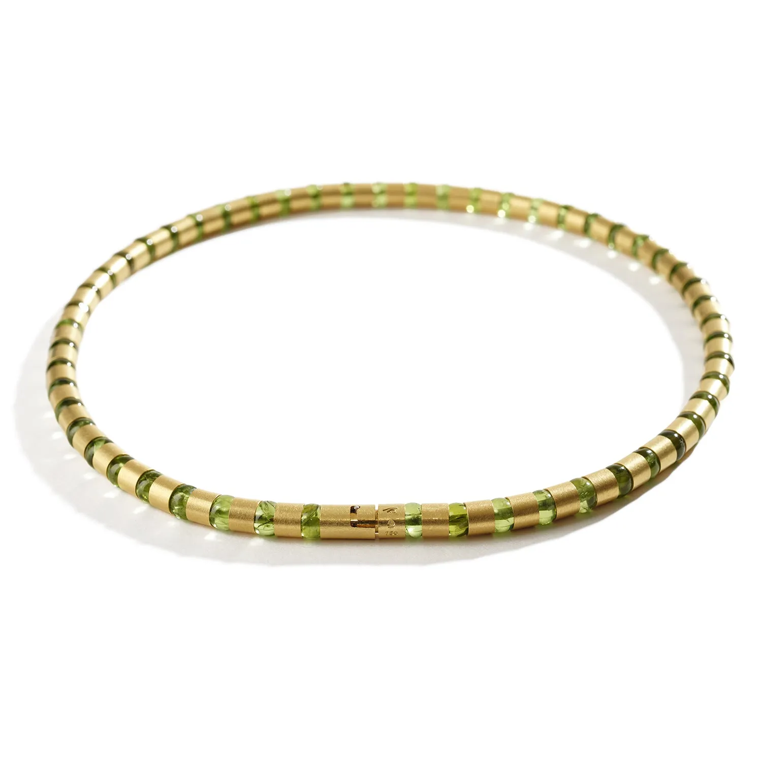 Cleopatra Gold Collier~6mm Peridot