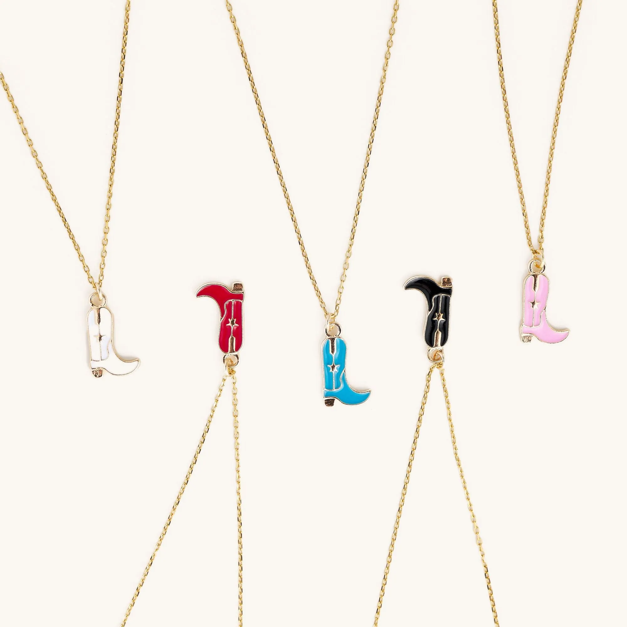 Colorful Cowboy Boot 16" Necklaces