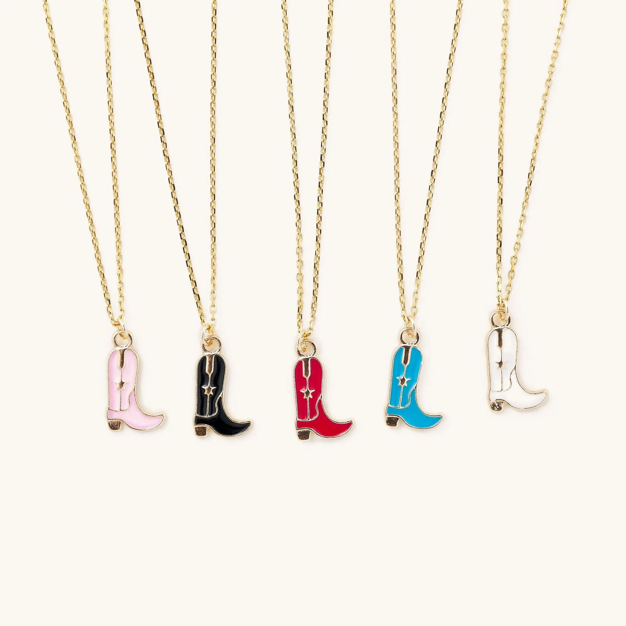 Colorful Cowboy Boot 16" Necklaces