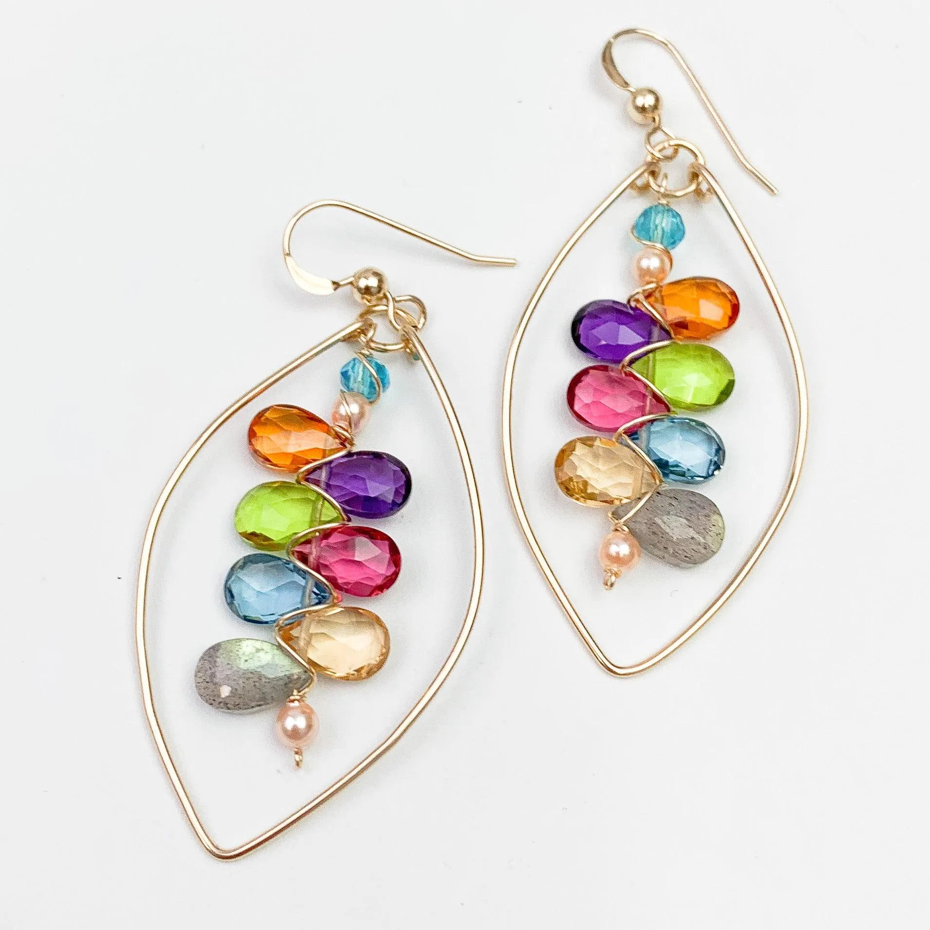 Colorful Kaleidoscope Hoops Earrings