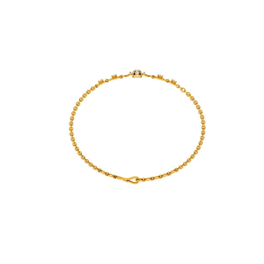 Dazzling Gold Floral Diamond Bracelet