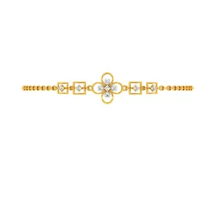 Dazzling Gold Floral Diamond Bracelet