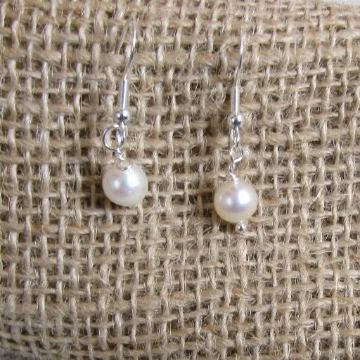 Delicate Pearl Drop Earrings