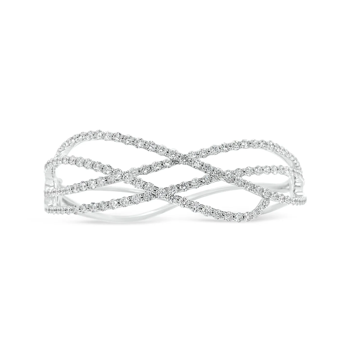 Diamond Open Crossover Bangle