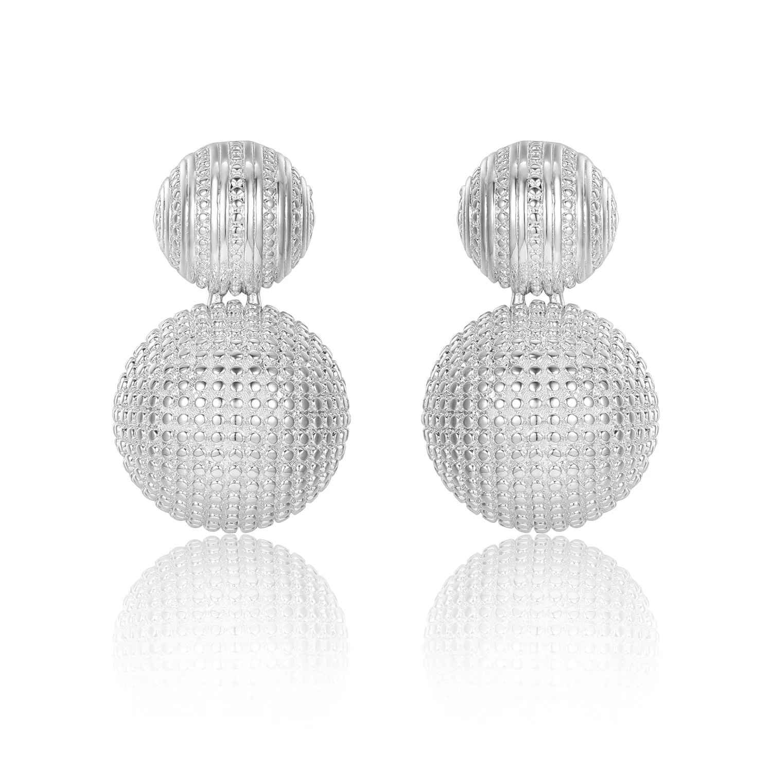 Dual Ball Gold Earrings