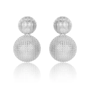 Dual Ball Gold Earrings