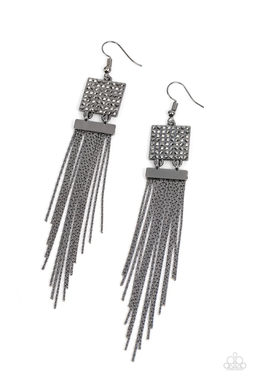 Earrings Dramatically Deco - Black E364