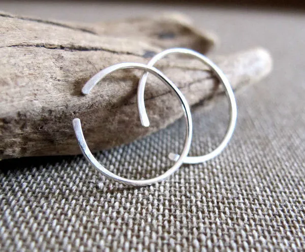 Elegant Hammered Hoop Earrings