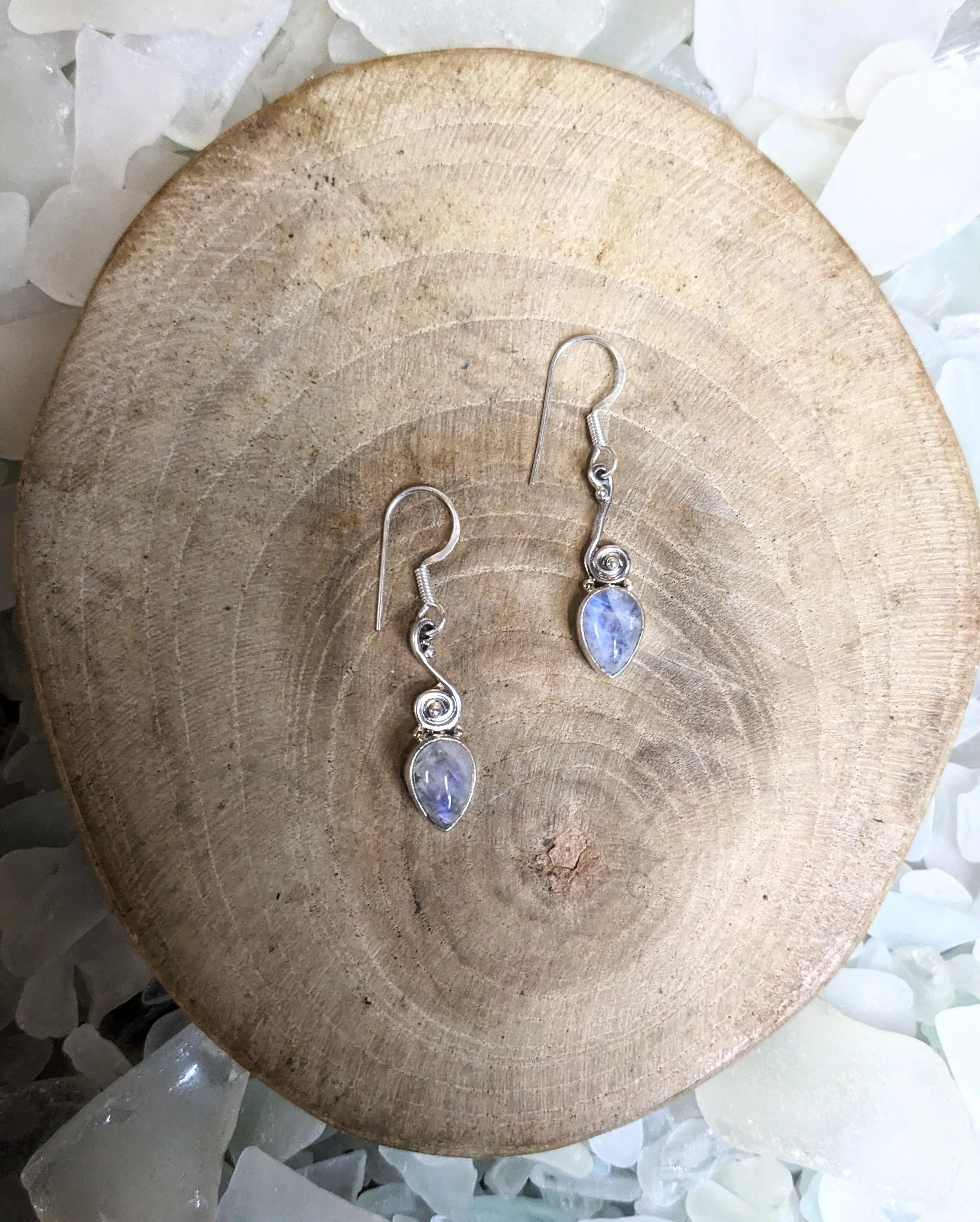 Elegant Moonstone Drop Earrings