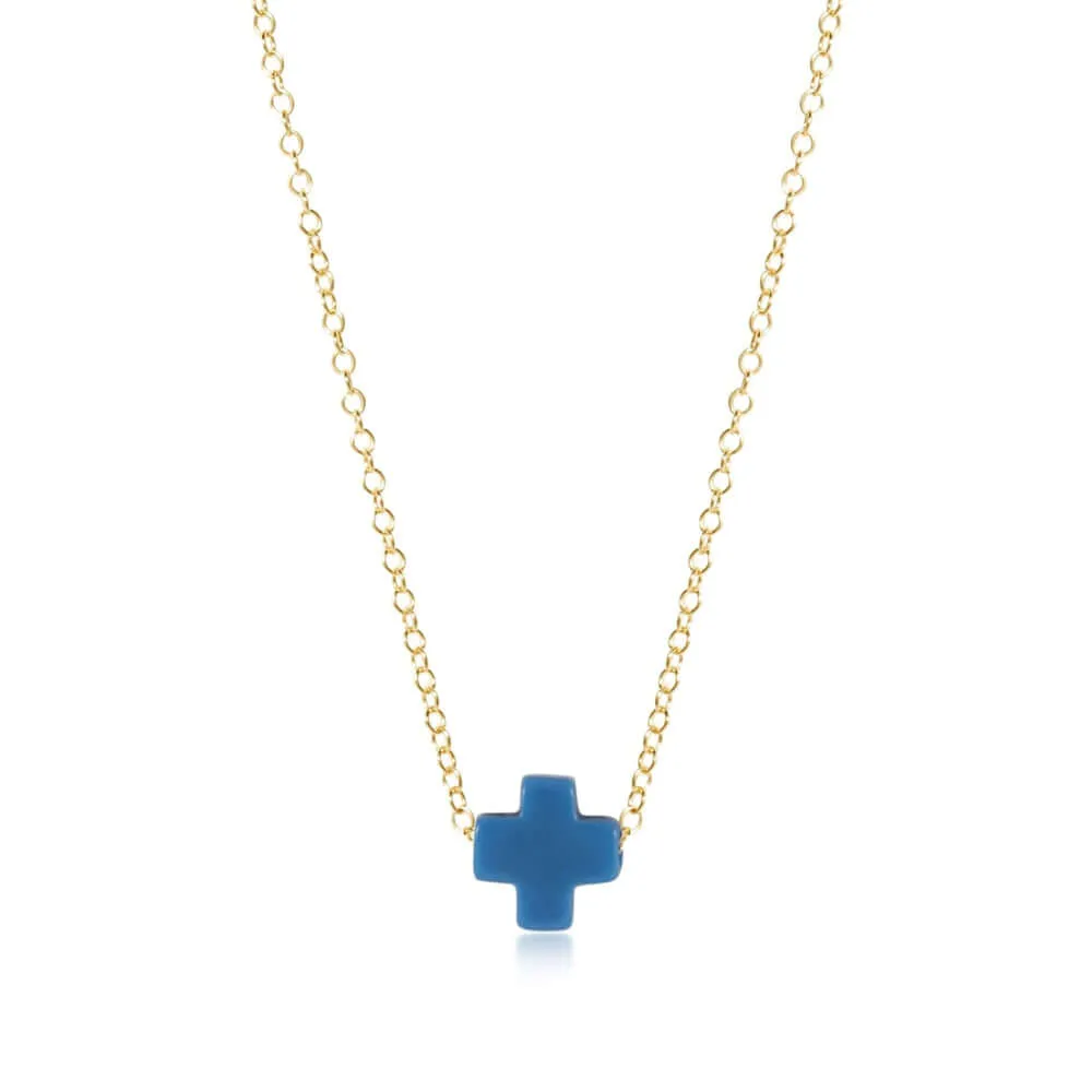 ENewton 16" Cobalt Signature Cross Necklace