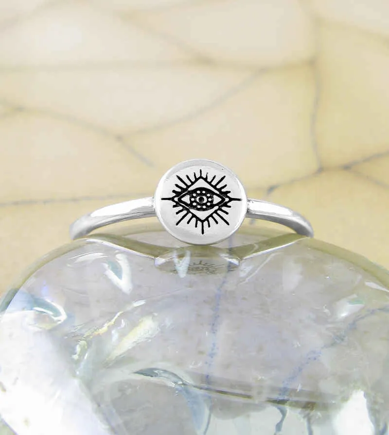 Eye of Providence Ring w/ Double Pyramid