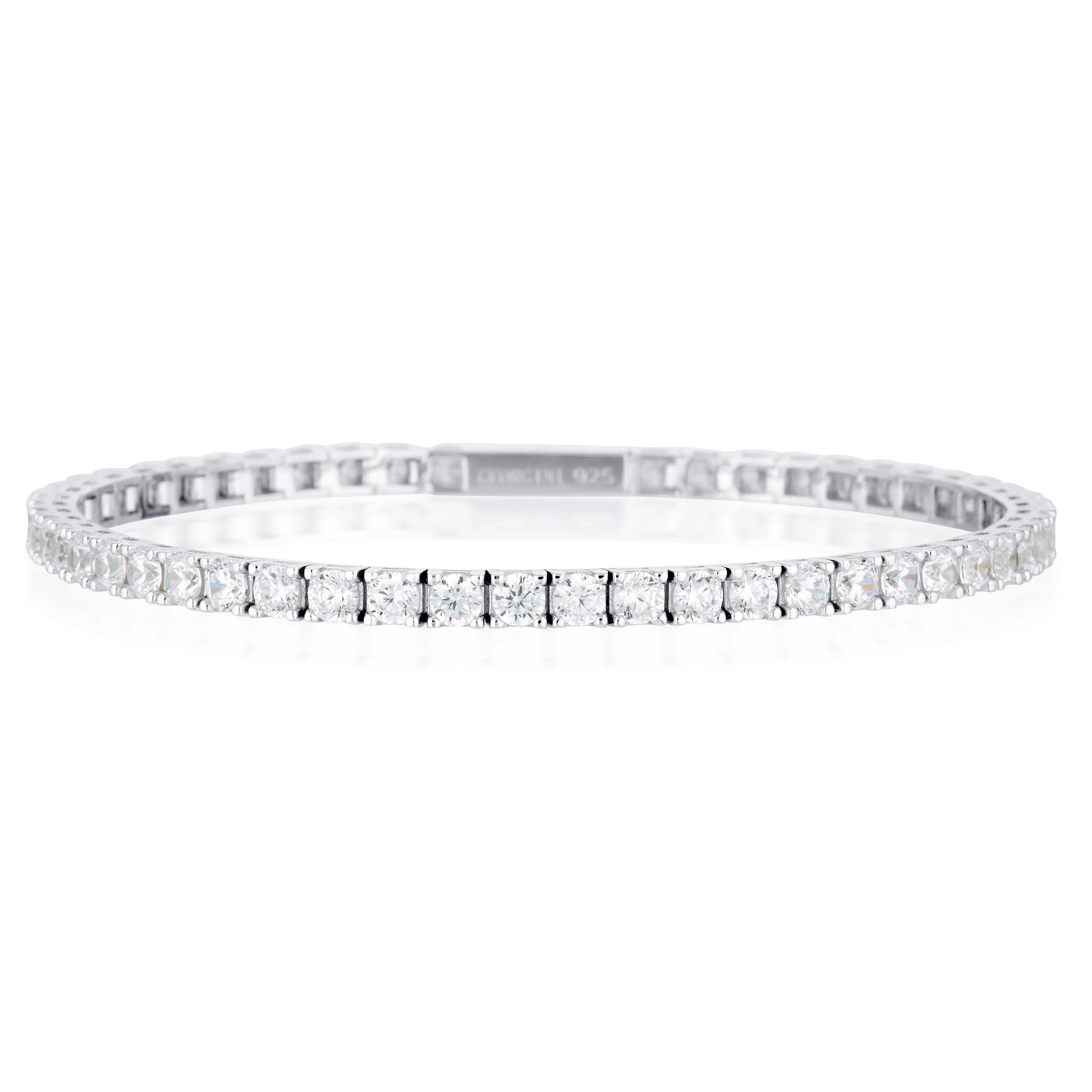 Georgini Selena 3mm Tennis Bracelet Silver Large 19.5cm