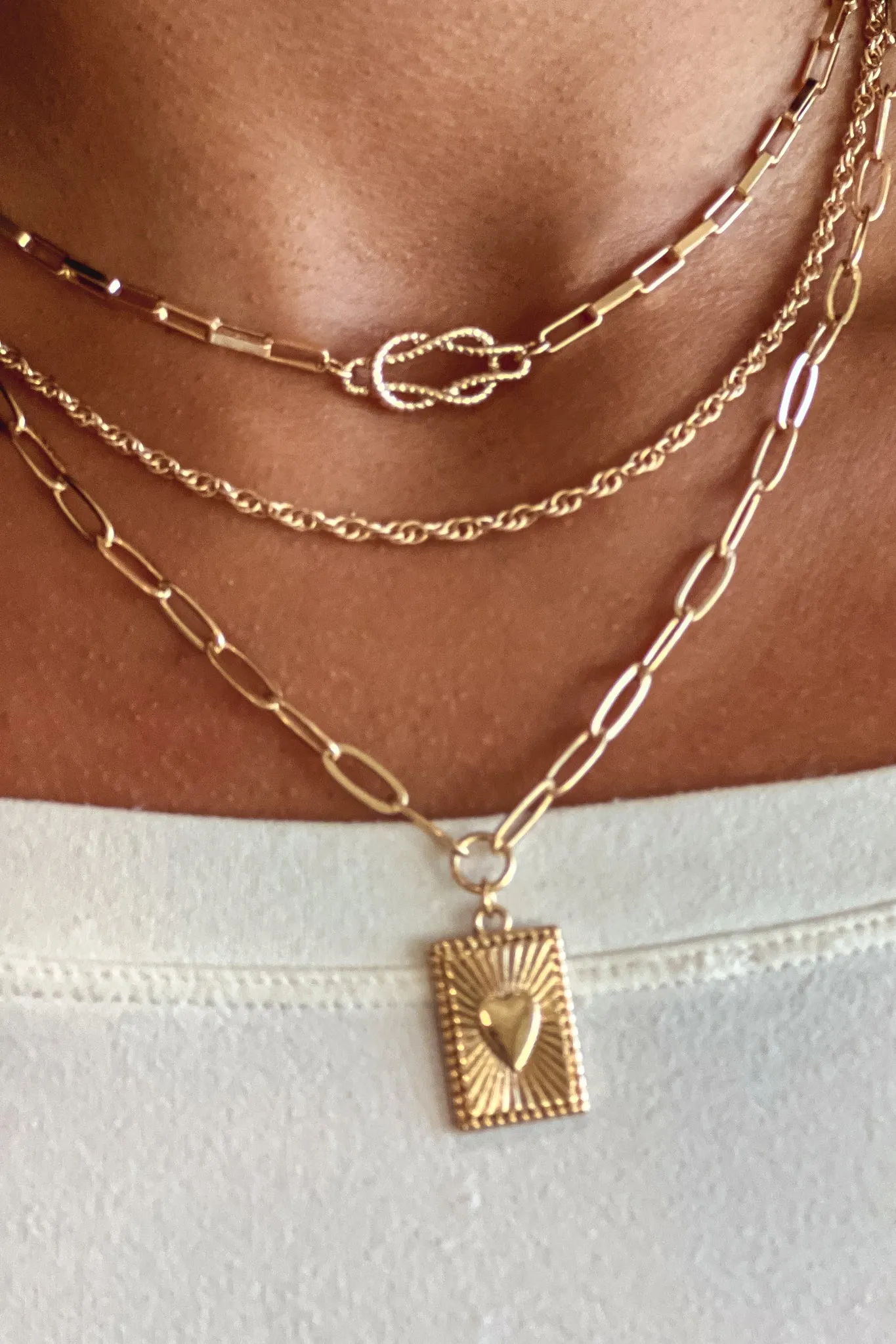 Gold Three Necklace Set