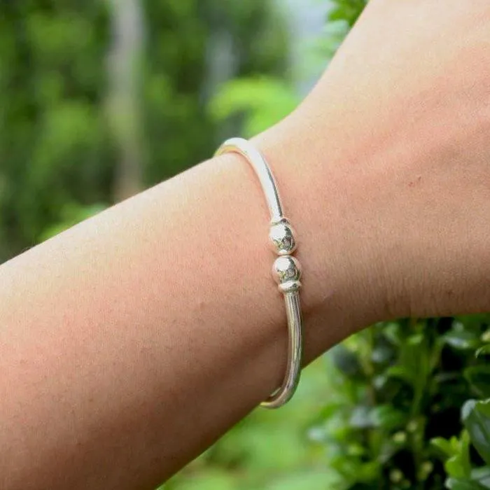 Heavy Plain Solid Ball Bangle