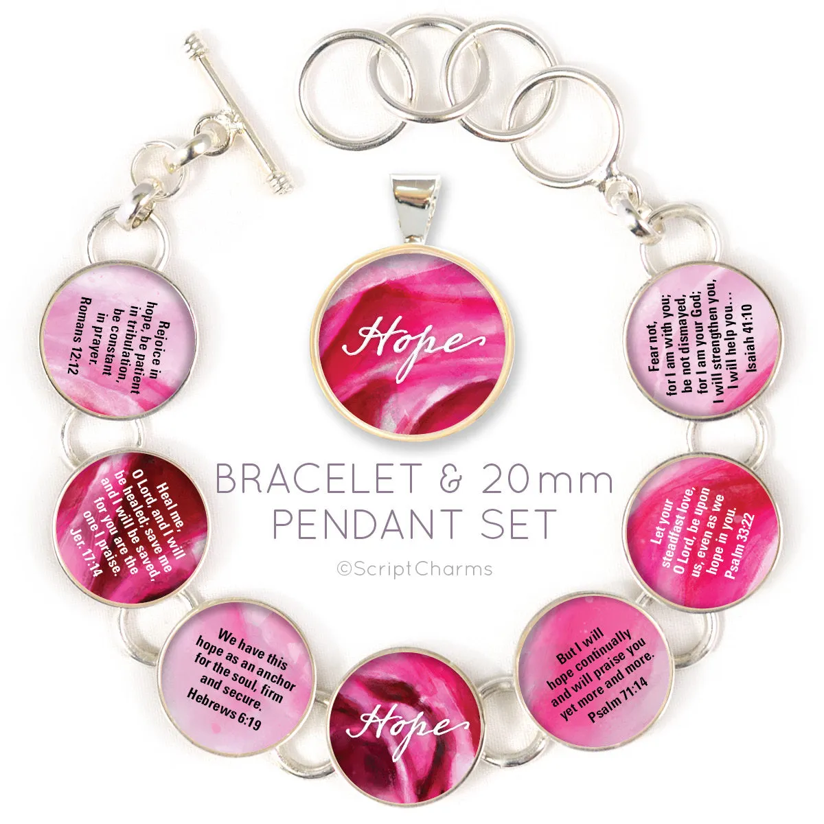 Hope Scriptures Colorful Silver-Plated Necklaces