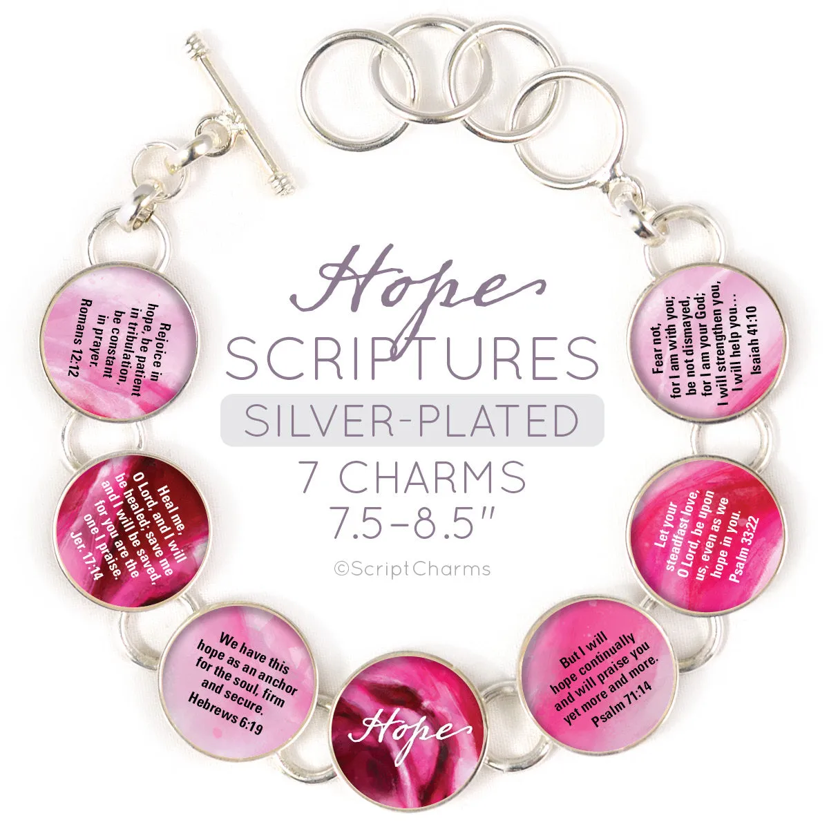 Hope Scriptures Colorful Silver-Plated Necklaces