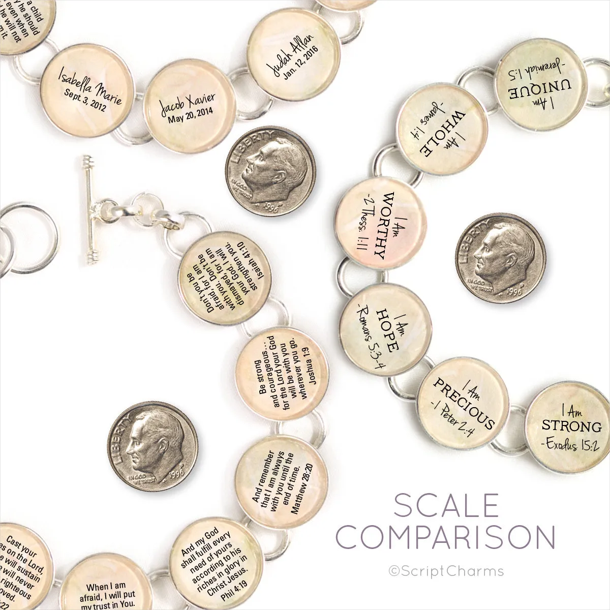 Hope Scriptures Colorful Silver-Plated Necklaces