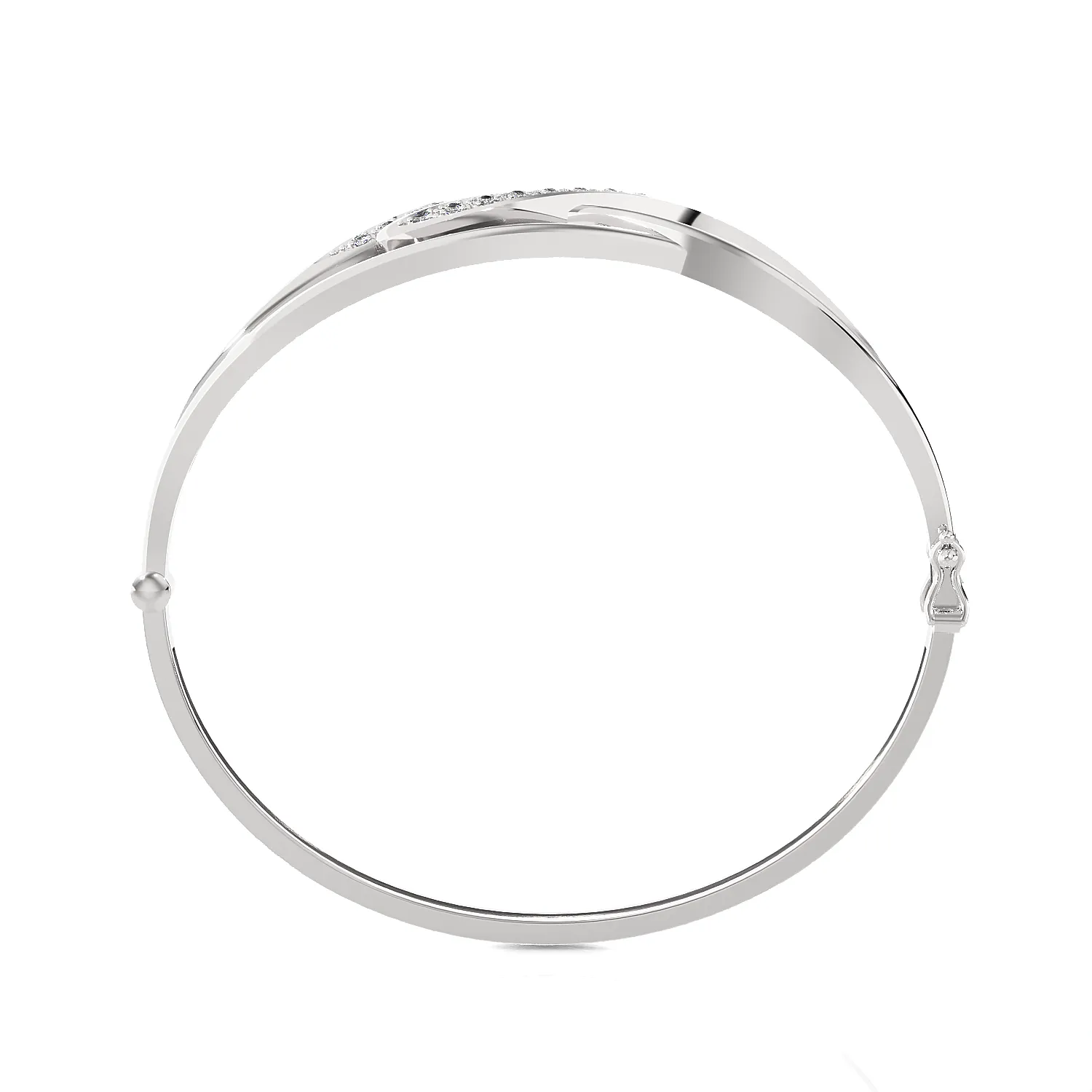 Interwoven Free Form Art Delicate Bangle Bracelet