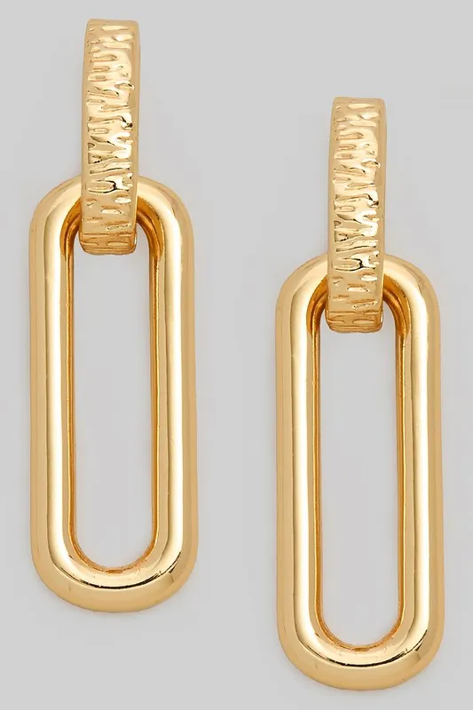 Just My Type Gold Link Earrings