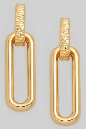 Just My Type Gold Link Earrings