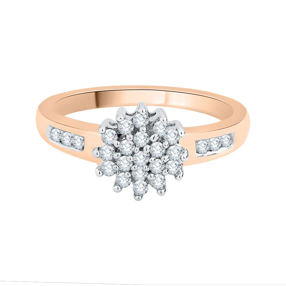 KATARINA 1/3 cttw Prong Set Diamond Cluster Engagement Ring